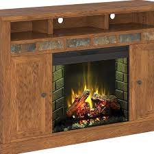 Oak Tv Stand With Electric Fireplace