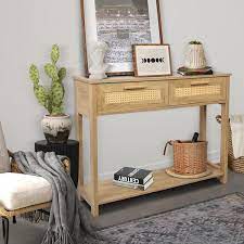 Tileon Natural Console Table With 2