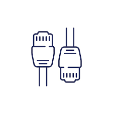 Vector Ethernet Cables Line Icon