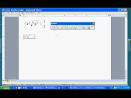 Microsoft Word Equation Editor