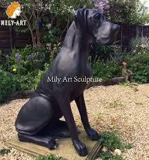 Black Bronze Great Dane Statue For Home