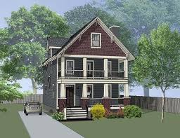 Plan 75506 Narrow Lot Craftsman Home