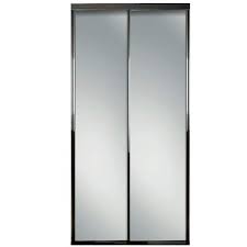 Contractors Wardrobe 60 In X 81 In Concord Bronze Aluminum Frame Mirrored Interior Sliding Closet Door