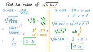 Finding The Cube Root Of Decimals
