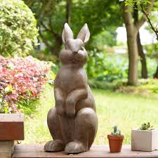 22 75 In H Mgo Standing Rabbit Garden Statue