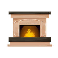Burning Fireplace Vector Art Png Images