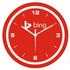 Plastic Red Bing Wall Clock