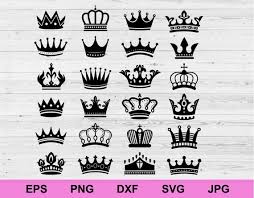 Hand Drawn Royal Crown Icon Set Of