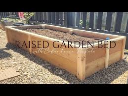 Diy Raised Garden Bed With Cedar Fence