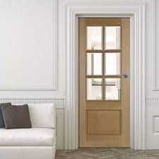 Iris 6 Light White Oak Door With Raised