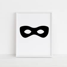 Superhero Mask Print Playroom Print
