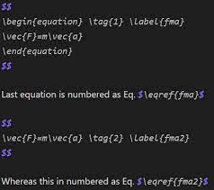 Automatic Equation Numbering Latex