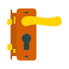 Door Lock Flat Icon Vector Door Lock