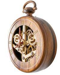 Steampunk Pendulum Clock Wooden Gears