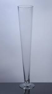 Pz41570 Trumpet Glass Vase 5 X 28 X 4