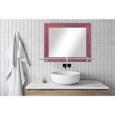 Pink Horizontal Wall Mirror