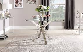 Plaza Round Dining Table 110cm Glass