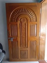Exterior Coated Wooden Door For Home
