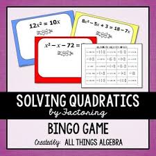 Quadratic Equations Solve By Factoring
