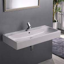 Cerastyle By Nameeks Pinto Ceramic Rectangular Vessel Bathroom Sink W Overflow