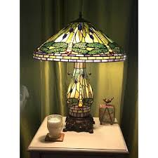 Dragonfly Table Lamp With Lighted Base