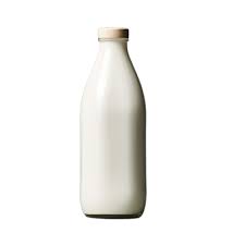 A Bottle Of Milk On A Transpa