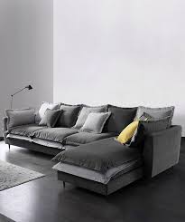 L Shaped Modern Nanotech Cloth Sofa For