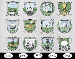 Golf Club Logo Sets Badge Design