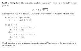 The Roots Of The Quadratic Equation X 2