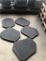Black Basalt Round Steppers Garden