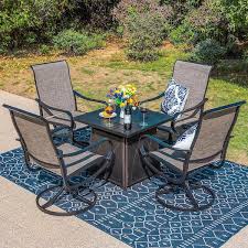 Metal Patio Fire Pit Set