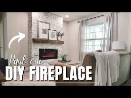 Faux Brick Fireplace