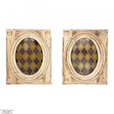 Framed Oval Stained Glass Windows
