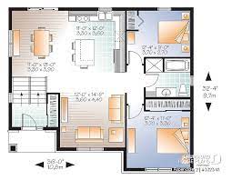 House Plan 2 Bedrooms 1 Bathrooms