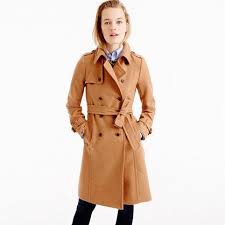 J Crew Icon Trench Coat In Italian Wool