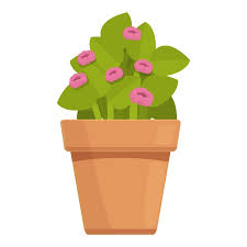 Home Flower Plant Icon Cartoon Vector