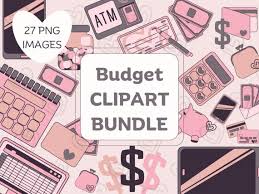 Pink Budget Clipart Bundle Cute Money
