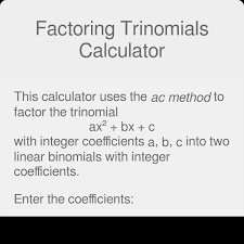 Factoring Trinomials Calculator With Steps