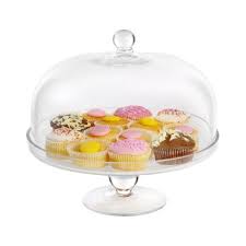 Glass Pedestal Cake Stand With Glass