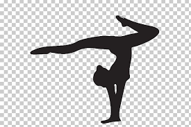 gymnastics silhouette drawing wall