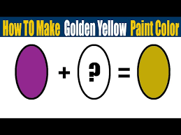 How To Make Golden Yellow Paint Color