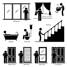 Pictogram Stairs Icon Sliding Doors