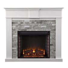 Freestanding Wooden Electric Fireplace