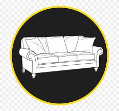 Couch Icon Black Background Circle
