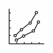 Double Line Graph Growth Line Chart