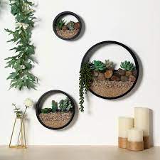 Wall Planters Round Metal Wall Hanging