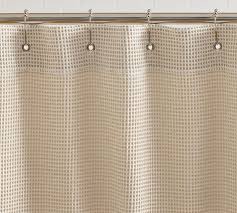 Waffle Weave Cotton Shower Curtain