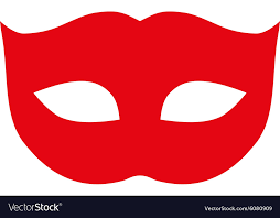 Privacy Mask Flat Red Color Icon