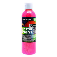 Icon 300ml Glitter Poster Paint Pink