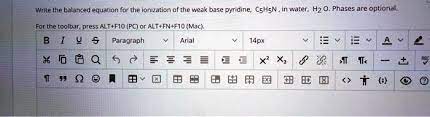 Weak Base Pyridine C5h5n